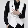 Terno Casual Masculino e Feminino Gola Barco Colete de Negócios Estilo Britânico Gola Barco de Alto Nível Colete Slim-Fit Colete Jaqueta