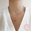 Prata Esterlina S925 Estrela Diamante Único Estilo Empilhado Corrente da Clavícula Estilo Coreano Design Fashion Sense INS Luxo Leve Colar de Alta Qualidade