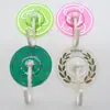Gancho Adhesivo Sin Rastro con Estampado Dorado Colorido, Gancho Adhesivo Fuerte, Gancho Curvo Grande Giratorio de PC, Gancho Curvo Grande de Plástico Creativo Multiusos Sin Taladro