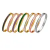 Pulsera Transfronteriza de Acero de Titanio para Mujer, No se Desvanece, Lujo Ligero y de Alta Gama, Pulsera de Acero Inoxidable Chapado en Oro Incrustada con Circonita para Mujer