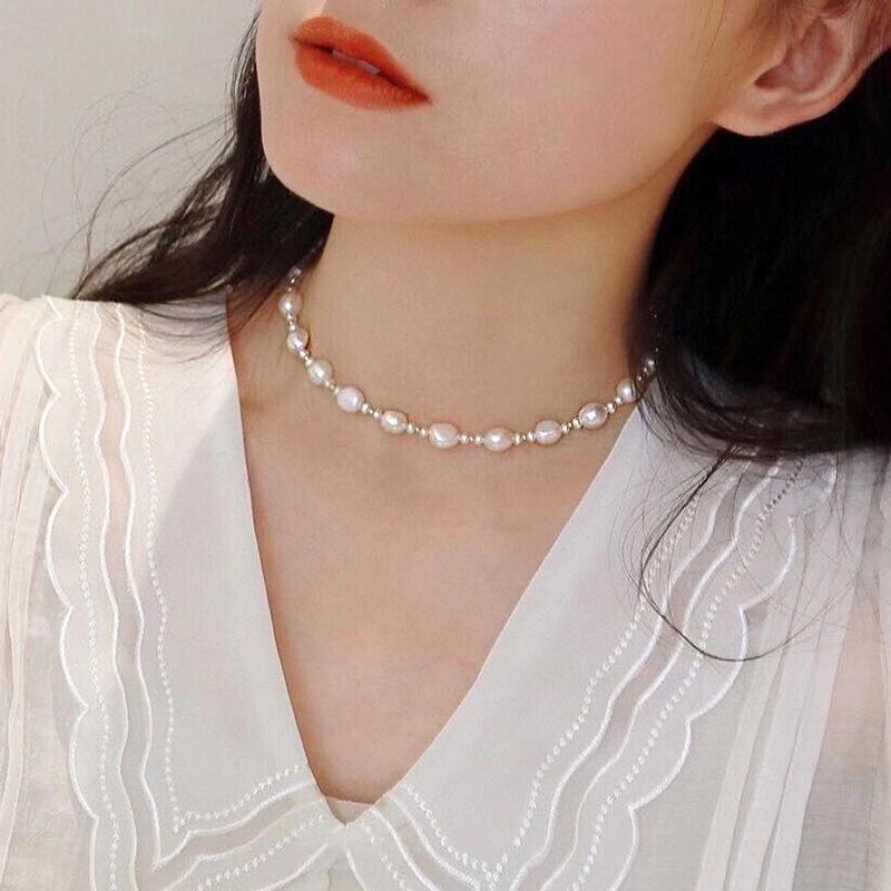法式choker巴洛克珍珠项链女小众设计感天然淡水