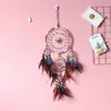 Nuevo Atrapasueños Creativo Serie Niña India Cinco Aros Atrapasueños para Colgar en Casa Borla de Doble Pluma