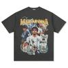 Camiseta de Manga Curta Estampada Diego Maradona Rei do Futebol Argentino Moletom com Capuz Pesado Gola Redonda 250g