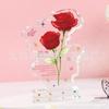 Flor de Acrílico Transfronteriza de Nuevo Producto Día de la Madre en Inglés Rosa Regalo Creativo de Navidad para Mamá Decoración de Escritorio