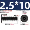 Tornillo de Acero Inoxidable 304 Negro cm Cabeza Plana Grande Cabeza Ultraplana Hexagonal de Cuadrado Mm2M2.5M3M4M5M6