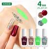 Esmalte de uñas con lentejuelas flash transfronterizo nuevo traje de arte de uñas de 4 colores sin cocción esmalte de uñas a base de agua flash nude venta al por mayor