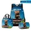 Mochila Escolar 3D de Filme Novo Mochila Lancheira Estojo Conjunto de Três Peças