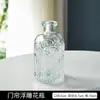 Fabricantes de pequenos vasos personalizados estilo europeu vaso de vidro simples transparente retro arranjo de flores flor multi-tamanho vaso de bolso