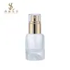 Frasco de Base Volcânica 30ml Frasco de Skincare Frasco Recarregável de Base para Maquiagem BB Cream Frasco de Vidro Redondo Espesso com Fundo Redondo