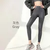 Calça Legging Yoga Roupa Externa Não Constrangedora Cintura Alta Controle de Barriga Sem Costura Emagrecimento Camada Base Calça de Nove Pontos Shark Feminina Dropshipping