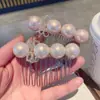 Peine para el Cabello con Lazo de Perlas Estilo Francés, Peine Suave, Accesorio Versátil para el Cabello para Recoger el Cabello Suelto en la Parte Posterior de la Cabeza, Venta al por Mayor