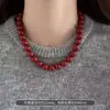 Ankora Rojo con Perlas Todo-partido para Mujer Estilo Nuevo 2025 Accesorios Entrecruzados Collar Sencillo de Perlas Sentido de Alta Gama