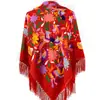 Popular Chal Étnico Vintage Transfronterizo Bufanda para la Cabeza Rusa de Xinjiang Bufanda con Borlas Bufanda Cuadrada Abrigo Cálido a Prueba de Polvo Elegante