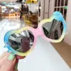 Orelhas Grandes coloridas de gato infantil fofas óculos de sol degradê moda feminina tesouro proteção solar óculos de sol estilosos para meninos