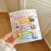 Pinzas para el pelo de niños de colores dulces, estilo japonés y coreano, con flores de dibujos animados de colores, pinzas para flequillo lateral para niñas y pasadores para bebés, accesorios para el pelo
