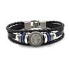 Pulsera Punk Europea y Americana Cabeza de León Pulsera Retro de Cuero de Vaca Nueva para Hombres y Mujeres Pulsera de Personalidad a la Moda Mezcla