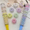 Cadena de Diamantes Flor de Rosa de Doble Capa de Alta Resistencia Transfronteriza Cuentas Sueltas Cuentas para Joyería DIY Cadena de Teléfono Llavero Cuentas Accesorios para Bolígrafos