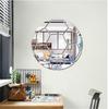 Adesivos de parede tridimensionais de acrílico de basquete de futebol autoadesivos quarto sala de estar fundo de casa parede criativo adesivos de espelho decorativo