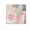 Cartão de Cumprimentos com Buquê de Flores Frescas para o Dia das Mães, Cartão de Gratidão Geral, Presente de Dia dos Namorados, Bênção de Floricultura, Cartão Dobrável de Flores Frescas