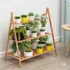 Estante de flores para balcón multicapa para interiores plegable de pie para macetas de flores suculentas planta araña sala de estar madera no maciza estante de almacenamiento simple
