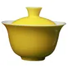 Juego de Té Portátil de Porcelana Blanca tipo Cápsula Juego de Té Kung Fu Taza de Té de Viaje Una Tetera Tres Tazas Regalo con Logo para Regalar