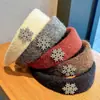 Diadema de Lana con Copo de Nieve para Niñas, Pinza para el Cabello Ancha Versátil de Otoño e Invierno para Niños, Tacto de Alta Gama, Accesorio para el Cabello de Diadema de Parte Superior Alta