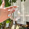 "Estrella de Nieve" Cristal Rosa de Luz Estelar Natural + Cristal Fantasma de Copo de Nieve + Cristal de Fresa Pulsera de Anillo Corredizo de Cristal para Mujeres