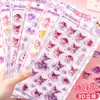 Adesivos 3D Embossados Autênticos Sanrio Kuromi e My Melody para Decoração Infantil, Adesivos Autocolantes, Adesivos Bolha