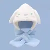 Nuevo Sombrero de Invierno 2025 para Niños Peluche Dibujos Animados Lindo Bebé Niño y Niña Bufanda con Forro Polar Sombrero Integrado con Protección para los Oídos