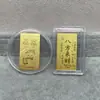 Shenzhen Shuibei Mismo Estilo Oro Puro 999 Tesoro de la Fortuna Aleación Gato de la Suerte Adhesivo Dorado para Teléfono Móvil para Atraer Riqueza Tienda de Oro