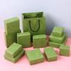 Spot caixa de jóias vintage Gucci brincos verdes caixa de jóias atacado anel colar caixa céu e terra cobrir caixa de embalagem de jóias