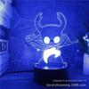 Luz de noite 3D transfronteiriça Hollow Knight presente luz de atmosfera criativa USB toque colorida preto controle remoto LED luminária de mesa