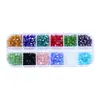 Caja de 720 piezas de cuentas octogonales de cristal de 4 mm en 12 colores, accesorios para joyería hecha a mano DIY, venta caliente transfronteriza