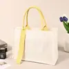 Bolsa de lona personalizada con logo, 3D, de alta gama, promoción corporativa, cruzada, con banderín, bolsa de mano, bolsa de lona lisa personalizada