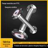 Mangueira trançada de metal PTFE Teflon resistente a altas temperaturas 304 flange de aço inoxidável revestida Mangueira de metal de teflon