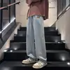 Jeans Rectos Gruesos de Moda con Forro de Felpa para Otoño e Invierno 2026 para Hombre, Pantalones Anchos Casuales Sueltos de Calle Americana