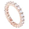 Anel Feminino Hip Hop S925 Prata Cruz Borda Redonda Diamante Mosan 3mm Banhado a Ouro Joias Anel Feminino temu Atacado