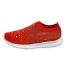 Calcetines elásticos de gran tamaño con pedrería para zapatos Amazon transfronterizos, zapatos deportivos casuales para hombre y mujer, suela MD, tejido flyknit transpirable, zapatos ligeros