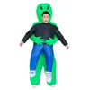 Disfraz de dinosaurio inflable Tiranosaurio Rex de dibujos animados para niños, disfraz de actividad escolar estilo TikTok, atuendo de mascota para actuación
