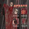 Colgante de Fantasma Colgante de Halloween Calavera de Horror Manchada de Sangre Arreglo de Accesorios Decorativos Gasa Sangrienta Escena Porche Terraza