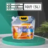 Saco Espesso Transparente para Embalagem de Cerveja, Bolsa Saco para Cerveja Fresca, Bolsa de Água para Exterior, Bolsa Auto-Suportável com Bico, Logo Impressível para Atacado