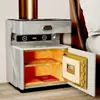 Mesa de Cabeceira Inteligente Segura com Design Moderno Minimalista Integrado, Carregamento Sem Fio, Trava de Impressão Digital e Bluetooth