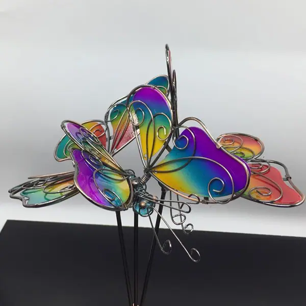 Colorful butterfly garden stic