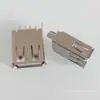 Fio de solda de 4 pinos Base fêmea USB 2.0 Placa de soquete vertical Shell DIP moldagem por injeção Base fêmea de cola branca