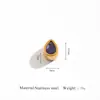 Pulsera de Acero Inoxidable de Diseño Sencillo con Cuentas, Accesorios de Acrílico en Forma de Lágrima de Lujo Ligero, Colgantes para Collares, Joyería
