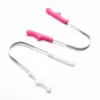 Raspador de Língua em Forma de U de Várias Cores Limpador de Língua de Aço Inoxidável Raspador de Língua Escova de Língua Ferramenta Oral para Língua