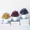 Decoração de flor artificial interna flor artificial sala de estar vasos de plantas ornamentos hemisfério artificial flor espinhosa flor de plástico pequeno conjunto de bonsai