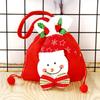 Bolsa de terciopelo navideña con forma de manzana, ideal como regalo para invitados, para envolver dulces, para la escuela y el jardín de infancia.