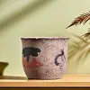 00 Maceta Grande de Suculentas Mediterráneas para Uso Doméstico, Cerámica Gruesa Creativa Cerámica Vintage Maceta de Barro Rojo Bandeja para Flores Venta al por Mayor