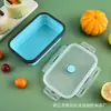 Venta Directa de Fábrica Fiambrera de Silicona Plegable Grado Alimenticio Microondas Fiambrera Caja de Almacenamiento Fiambrera Crujiente
